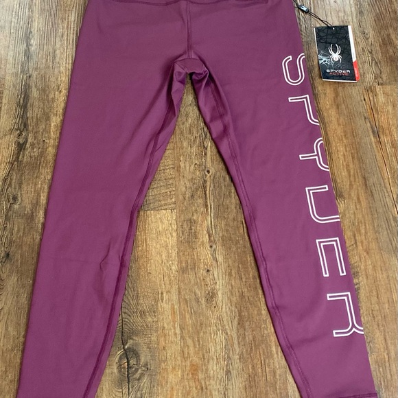 Leggins Spyder Active Rojo Compression Active M Logo ON leg nuevo con etiqueta - Picture 5 of 6